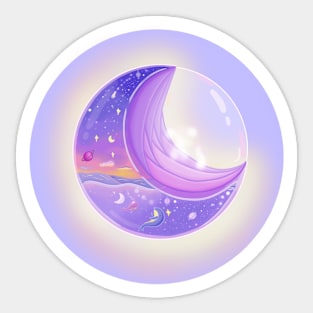 Glass moon Sticker